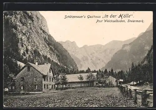 AK Weichselboden, Schützenhauer's Gasthaus in der Hölle