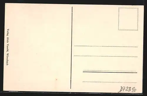 AK Wörschach, Strassenpartie mit Ruine Wolkenstein