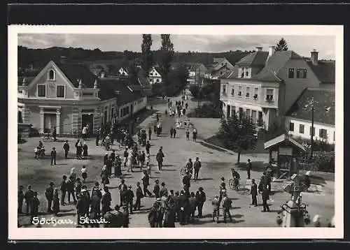 AK Söchau, Strassenpartie aus der Vogelschau