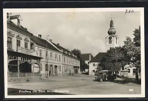 AK Friedberg, Hauptplatz mit Kirche