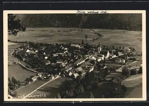 AK Oberwölz, Ortsansicht aus der Vogelschau