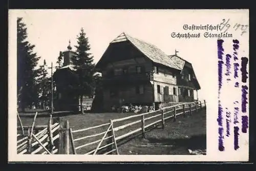 AK Schutzhaus Stanglalm, Blick auf das Schutzhaus