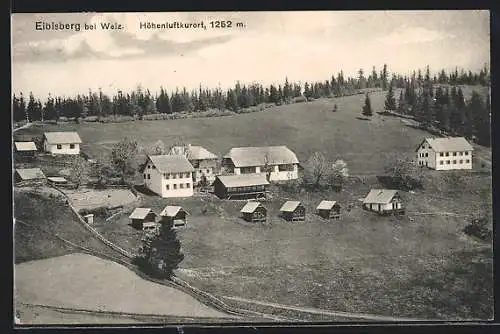 AK Eibisberg bei Weiz, Ortsansicht von einem Berg aus
