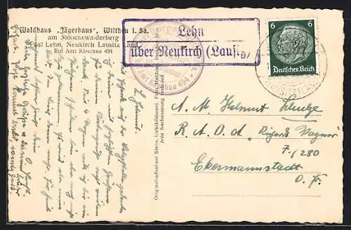 AK Landpoststempel Lehn über Neukirch (Lausitz)