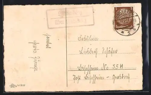 AK Landpoststempel Lichtenberg über Radeberg