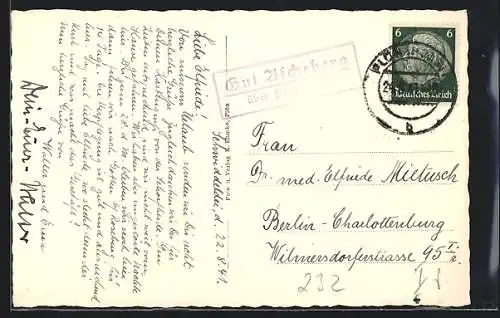 AK Landpoststempel Gut Ascheberg über Plön (Holst.)