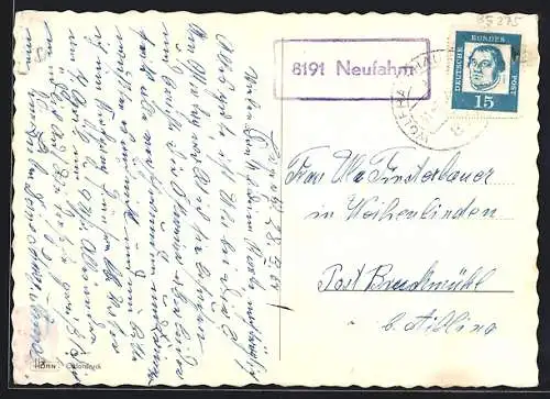 AK Landpoststempel 8191 Neufahm