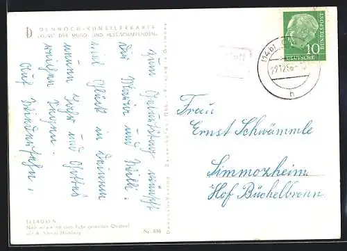 AK Landpoststempel Neuhengstett über Calw