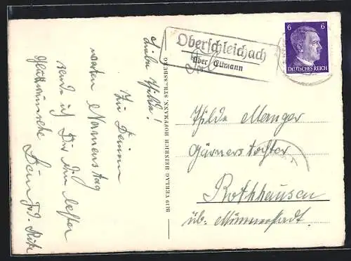 AK Landpoststempel Oberschleichach über Eltmann