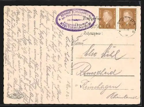 AK Stuttgart, Partie am Schlossplatz