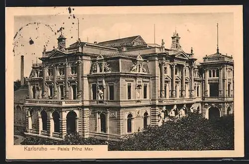 AK Karlsruhe, Palais Prinz Max