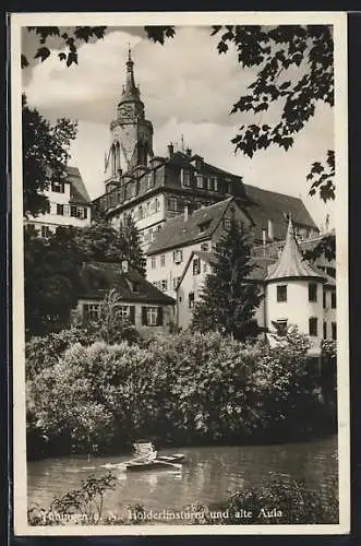 AK Tübingen a. N., Hölderlinsturm und Alte Aula