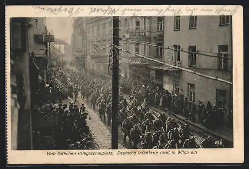 AK Wilna, Deutsche Infanterie rückt in die Stadt ein, Deutsche Besetzung