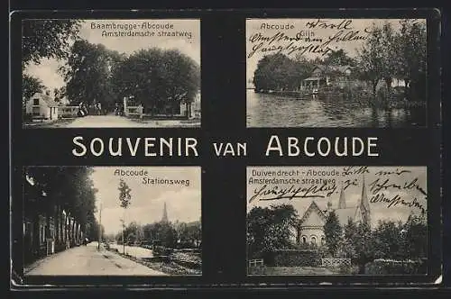 AK Abcoude, Amsterdamsche Straatweg, Gijn, Stationsweg