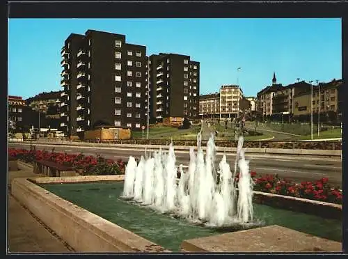 AK Remscheid, Hochhäuser am Bahnhofsplatz