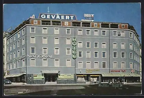 AK Basel, Hotel Garni Victoria-National, Centralbahnplatz 3 /4