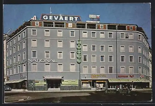 AK Basel, Das Hotel Garni Victoria-National, Centralbahnplatz 3 /4
