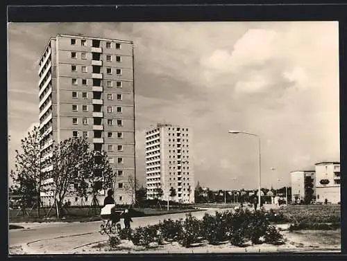 AK Rostock-Süd, Hochhäuser in der Ziolkowskistrasse