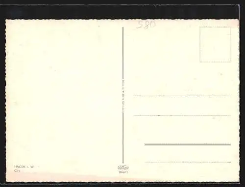 AK Hagen i. W., Strassenpartie mit Pressehaus