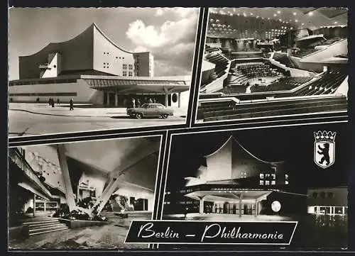 AK Berlin, vier Ansichten der Philharmonie