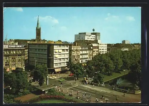 AK Düsseldorf, Königsallee aus der Vogelschau