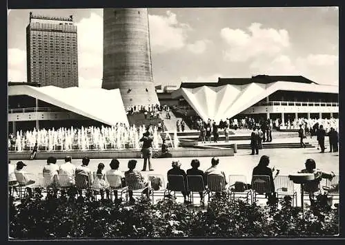 AK Berlin, Kaskaden am Fernseh- und UKW-Turm der Deutschen Post Berlin