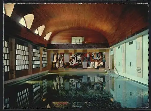 AK Villach, Das Hallenbassin, Innenansicht