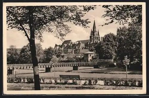 AK Ansbach, Blick zur Gumbertuskirche