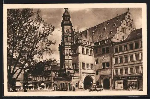 AK Schweinfurt a. M., Blick auf das Rathaus