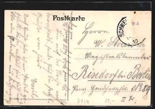 AK Schweinfurt, Blick auf den Markt mit Rathaus