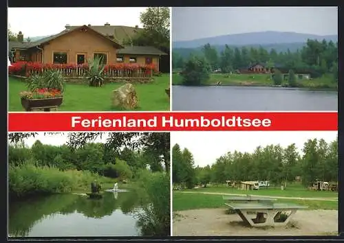 AK Salzhemmendorf-Wallensen, Ferienland Humboldt-See, Bungalows, Flusspartie, Tischtennisplatten