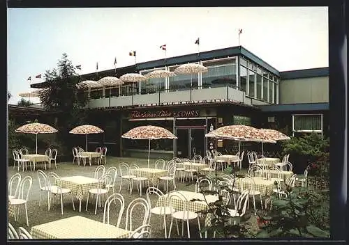 AK Jork-Borstel, Restaurant-Café Fährhaus Lühe Cohrs mit Terrasse