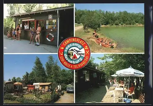 AK Holle, Das Seecamp Derneburg, Campingplatz, Gäste am Kiosk und am See