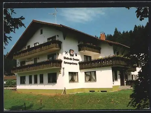 AK Bayer. Eisenstein /Bayer. Wald, Das Waldhotel Sprungschanze