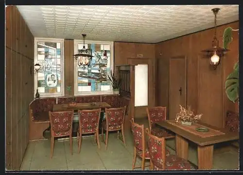 AK Daun /Eifel, Hotel-Restaurant Zum goldenen Fässchen, Innenansicht