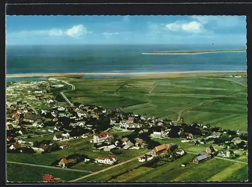 AK Norddorf auf Amrum, Gesamtansicht vom Flugzeug aus