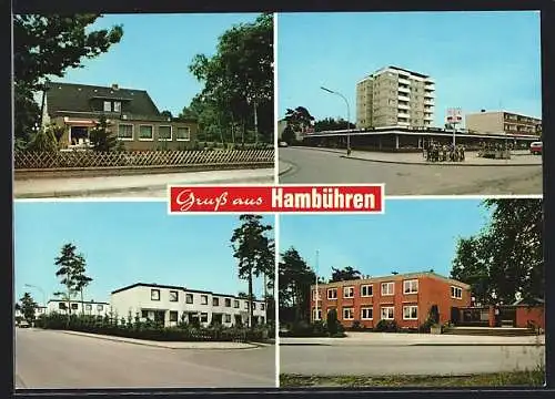 AK Hambühren, Strand-Café, Neubaugebiet, Reihenhäuser