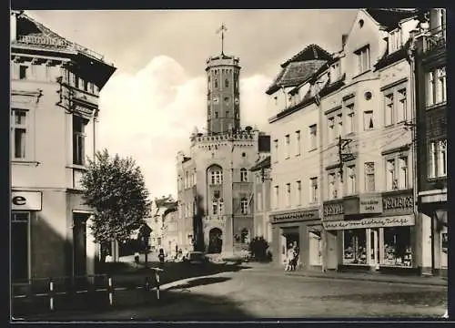 AK Leipzig-Meuselwitz, Blick aufs Rathaus