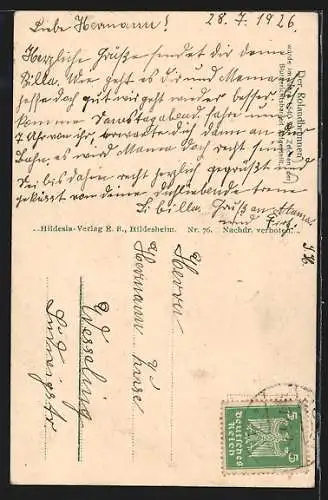 AK Hildesheim, Partie am Rolandbrunnen