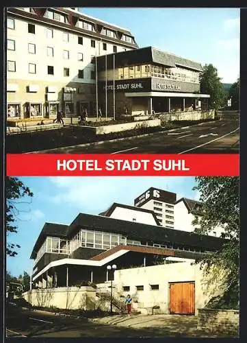 AK Suhl, Zwei Perspektiven auf das Hotel Stadt Suhl