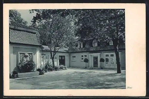 AK Freudenstadt, Wandelhalle und Wappenbrunnen