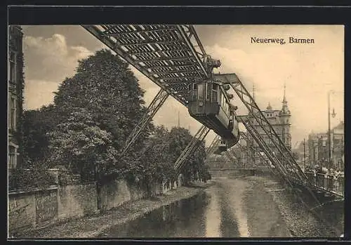 AK Barmen, Die Schwebebahn am Neuerweg