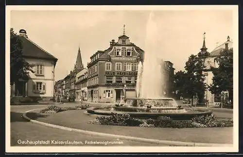 AK Kaiserslautern, Gasthaus Zum Hexenbäcker am Fackelwoogbrunnen