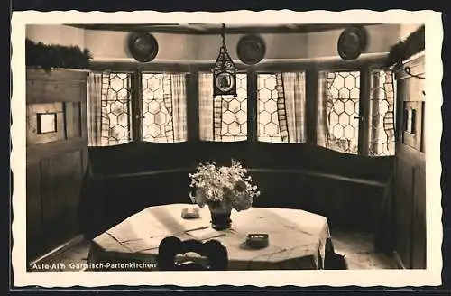 AK Garmisch-Partenkirchen, Berggasthaus Aule-Alm, Bes. F. Windeisen