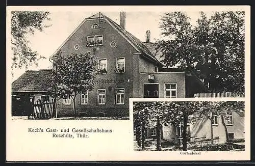 AK Roschütz i. Thür., Kochs Gesellschafts- und Gasthaus