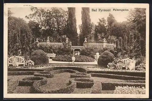 AK Bad Pyrmont, Partie im Palmengarten