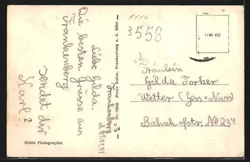 AK Frankenberg a. d. Eder, Ortsansicht mit Kirche