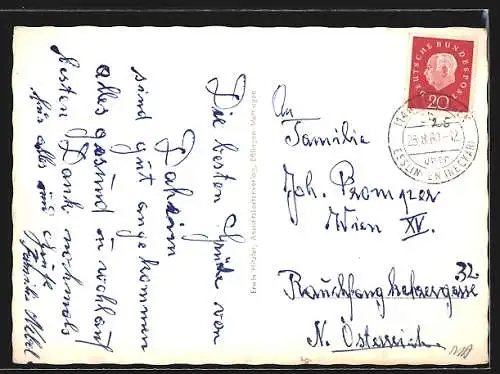 AK Nellingen a. F., Klostereingang mit Schulhaus