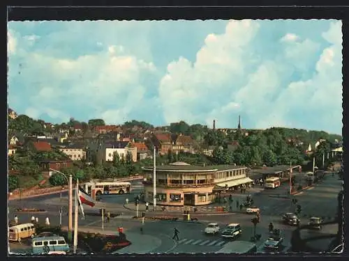 AK Flensburg, ZOB mit Bussen, VW Bulli