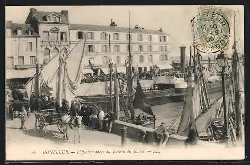 AK Honfleur, L`Embarcadère du Bateau du Havre